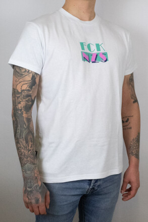 True Rebel T-Shirt FCK NZS Florida Central White