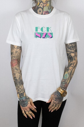 True Rebel T-Shirt FCK NZS Florida Central White