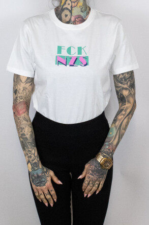 True Rebel T-Shirt FCK NZS Florida Central White