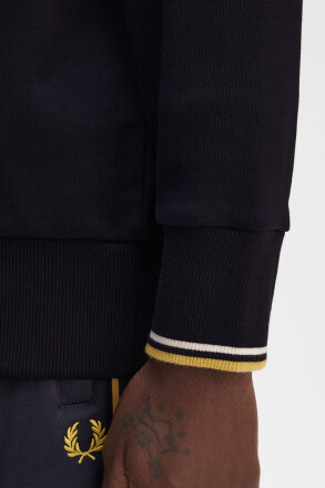 Fred Perry Halfzip Sweater Navy Ecru