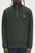 Fred Perry Halfzip Sweater Court Green Honeycomb