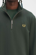 Fred Perry Halfzip Sweater Court Green Honeycomb