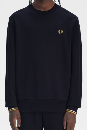 Fred Perry Crew Neck Sweater Navy Ecru