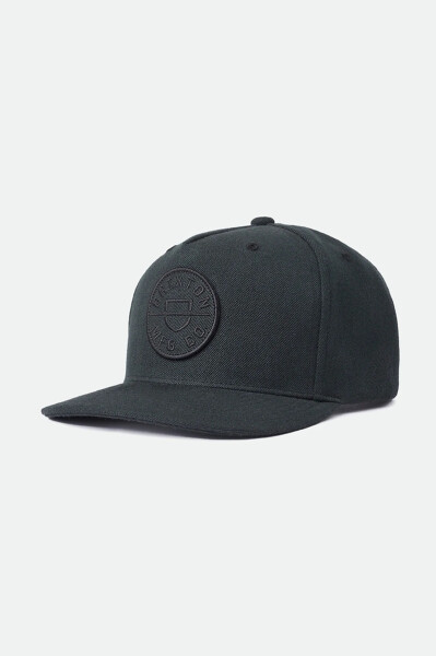 Brixton Crest Snapback Cap Black