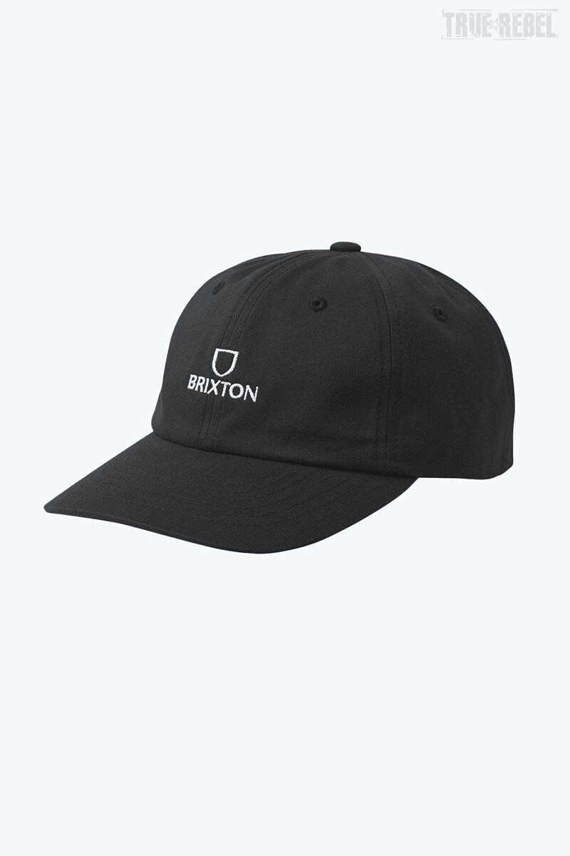 Brixton Low Profile Alpha Cap Black White Rinse