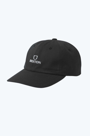 Brixton Low Profile Alpha Cap Black White Rinse