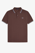 Fred Perry Twin Tipped Polo Shirt Carrington Brick Light Smoke