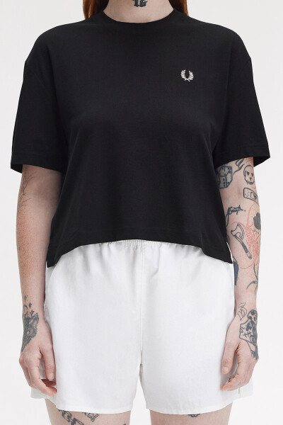 Fred Perry Ladies Pique T-Shirt Black