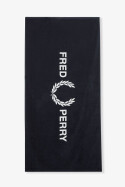 Fred Perry Beach Towel Navy Snow White