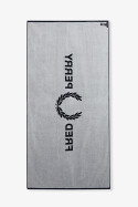 Fred Perry Beach Towel Navy Snow White