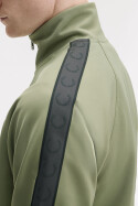 Fred Perry Contrast Tape Track Jacket Olive Anchor Grey