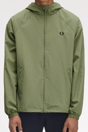 Fred Perry Hooded Taslan Shell Jacket Olive Mint