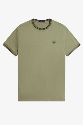 Fred Perry Twin Tipped T-Shirt Olive Mint Night Green