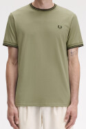 Fred Perry Twin Tipped T-Shirt Olive Mint Night Green