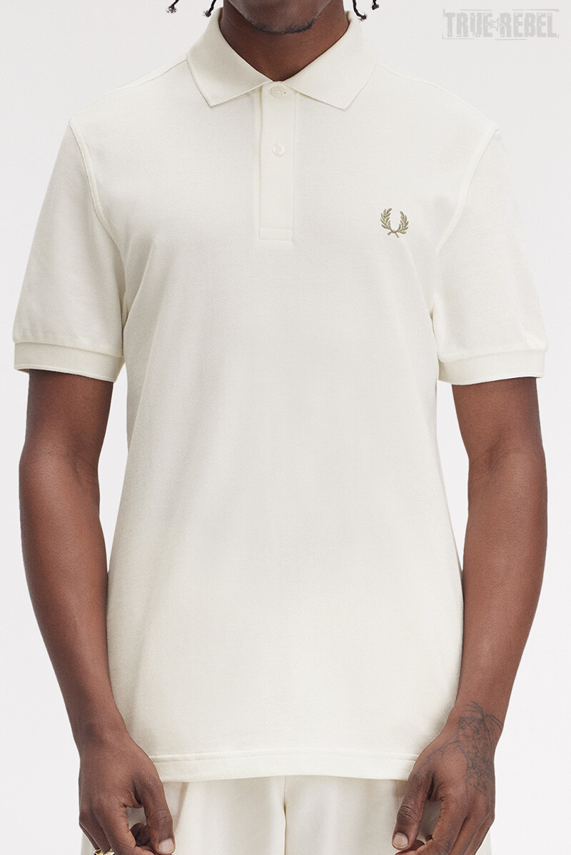 Fred Perry Polo Shirt Light Ecru Olive Mint