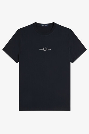 Fred Perry Embroidered T-Shirt Navy