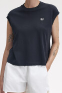 Fred Perry Ladies Sleeveless Pique T-Shirt Navy