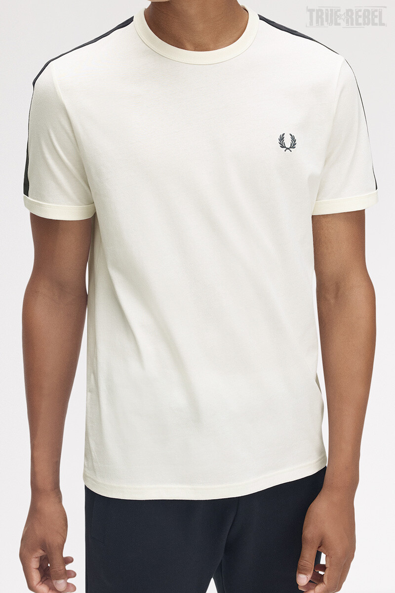 Fred Perry Contrast Tape Ringer T-Shirt Light Ecru Anchor...
