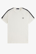 Fred Perry Contrast Tape Ringer T-Shirt Light Ecru Anchor Grey