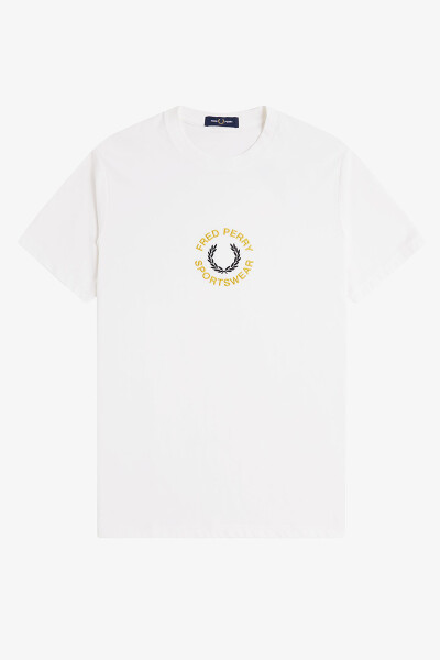 FRED PERRY☆ Sportswear Graphic T-Shirt SNOW WHITE fred-perry-sportswear-graphic-