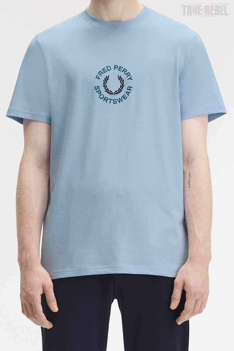Fred Perry Sportswear Graphic T-Shirt Light Smoke