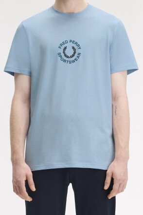 Fred Perry Sportswear Graphic T-Shirt Light Smoke