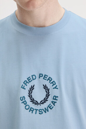 Fred Perry Sportswear Graphic T-Shirt Light Smoke
