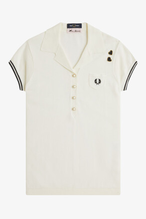 Fred Perry Amy Winehouse Pocket Detail Knitted Shirt Light Ecru