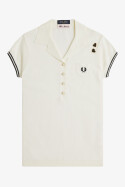 Fred Perry Amy Winehouse Pocket Detail Knitted Shirt Light Ecru