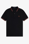 Fred Perry Twin Tipped Polo Shirt Black Putty Pink