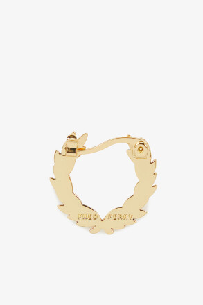 Fred Perry Laurel Wreath Mini Earrings Shiny Gold