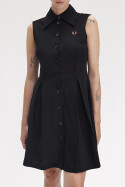 Fred Perry Mesh Shirt Dress Black