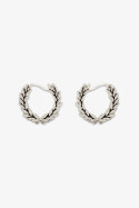 Fred Perry Laurel Wreath Mini Earrings Shiny Silver