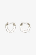 Fred Perry Laurel Wreath Mini Earrings Shiny Silver