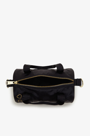 Fred Perry Amy Winehouse Mini Satin Barrel Bag Black