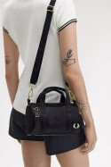Fred Perry Amy Winehouse Mini Satin Barrel Bag Black