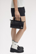 Fred Perry Amy Winehouse Mini Satin Barrel Bag Black
