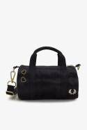 Fred Perry Amy Winehouse Mini Satin Barrel Bag Black