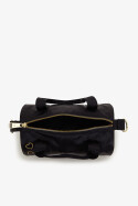 Fred Perry Amy Winehouse Mini Satin Barrel Bag Black