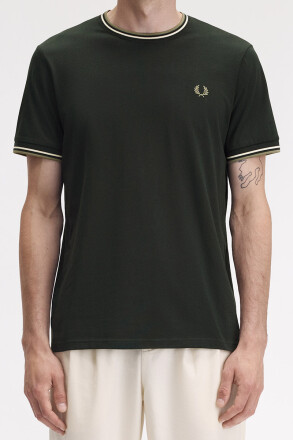 Fred Perry Twin Tipped T-Shirt Olive Night Green Olive Mint