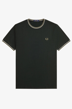 Fred Perry Twin Tipped T-Shirt Olive Night Green Olive Mint