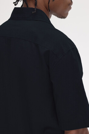Fred Perry Lightweight Texture Reverse Collar Shirt Navy