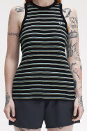 Fred Perry Ladies Striped Ribbed Vest Navy