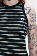 Fred Perry Ladies Striped Ribbed Vest Navy