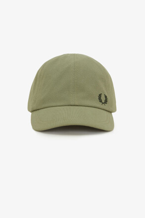 Fred Perry Classic Pique Cap Olive Mint Night Green