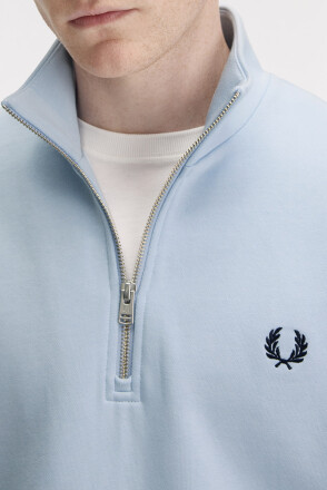 Fred Perry Halfzip Sweater Light Smoke Navy