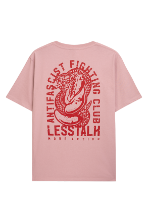 Less Talk T-Shirt Snake Pink