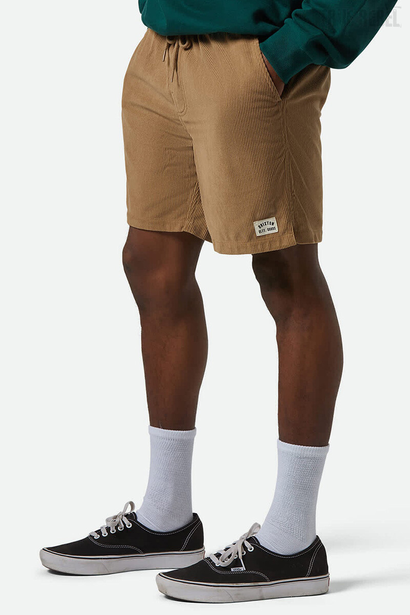 Brixton Everyday Corduroy Shorts Khaki