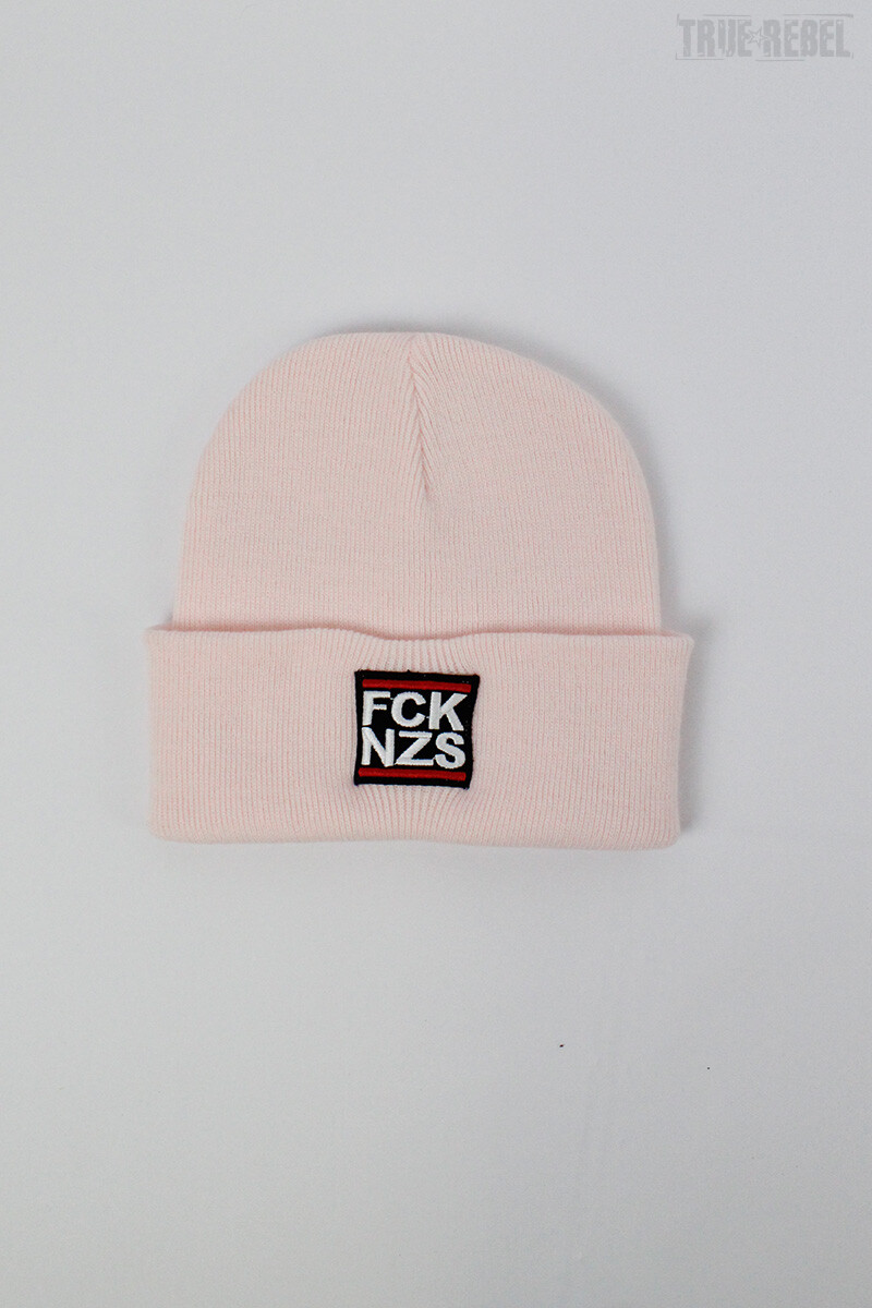 True Rebel Beanie FCK NZS Pastel Pink