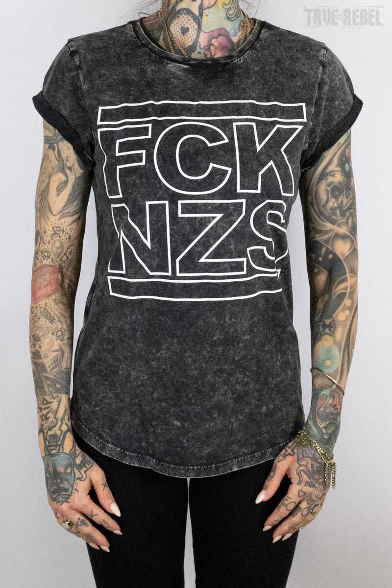 True Rebel Ladies Shirt FCK NZS Outline box